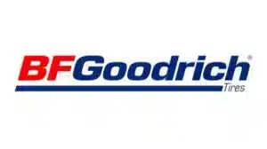 BFGoodrich Tires logo featuring bold red and blue lettering, representing a well-known tire brand focused on performance and off-road capabilities.
