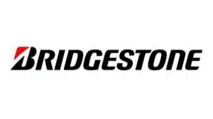 Bridgestone logo featuring a stylized letter 'B' in red and the brand name in bold black letters, representing a leading global tire and rubber manufacturer.