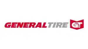 General Tire logo featuring bold red and gray text with an emblematic GT shield.
