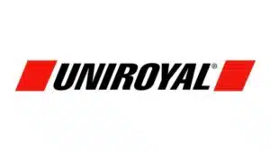 Uniroyal logo with red diagonal stripes, representing tire brand identity.