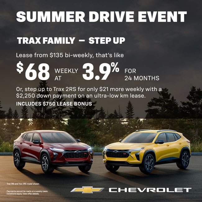 Summer adventure sale promotion for pre-owned vehicles from $15,889 with a $500 trade-in bonus.