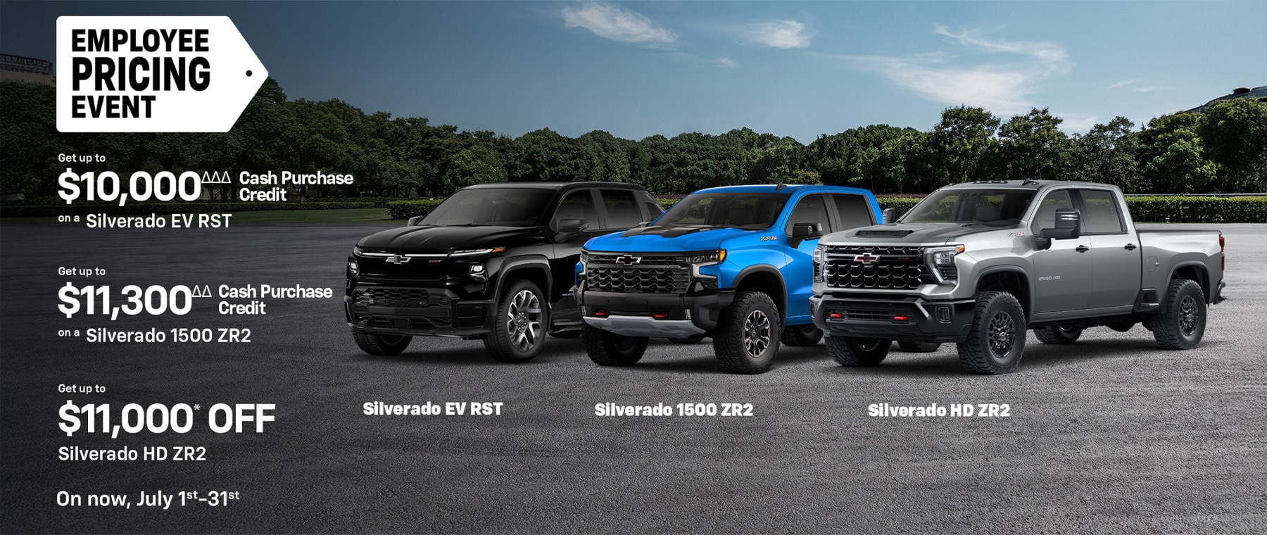 Pre-owned sales event poster showcasing cars and scenic landscapes, featuring deals starting at $15,889 and trade-in bonuses.