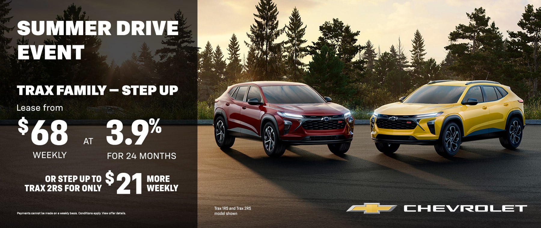 Pre-owned sales event poster showcasing cars and scenic landscapes, featuring deals starting at $15,889 and trade-in bonuses.