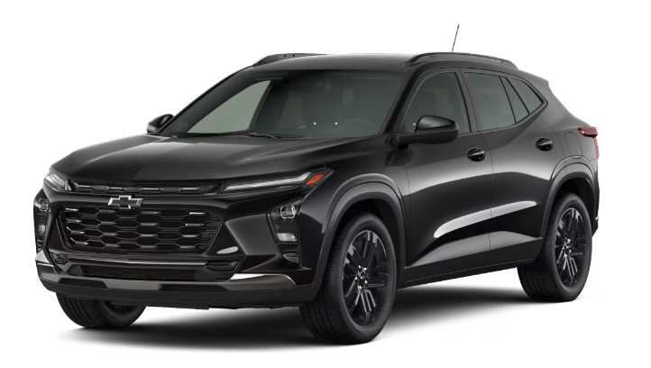 Sleek black modern SUV parked on a street, showcasing stylish wheels and aerodynamic design.